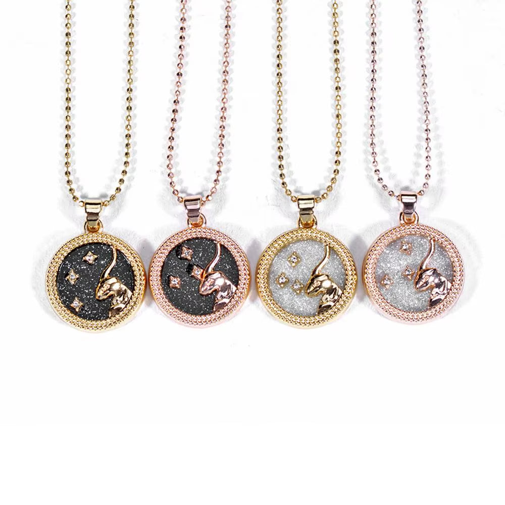 Zodiac Sign Pendant Necklace — 12 Constellations