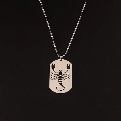Stainless Steel 12 Horoscope Zodiac Sign Silver Color Pendant Necklace Aries Leo Wholesale Dropshipping 12 Constellation Jewelry