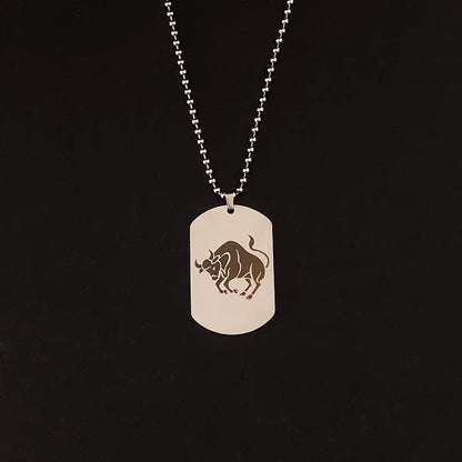 🌿 Strong, loyal, and grounded — that’s Taurus energy.
This elegant Taurus Zodiac Pendant Necklace reflects the calm strength and determination of those born under this earth sign (April 20 – May 20). The polished stainless steel tag features an engraved bull — a timeless symbol of stability, patience, and endurance.
♉ Meaning:
Taurus represents reliability, beauty, and inner strength. This pendant reminds you to stay true to yourself and enjoy life’s simple pleasures.